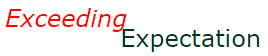 Exceeding EXPECTATION - headline